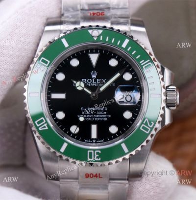 Rolex Submariner new 41MM Green Ceramic & Black Dial 904l Steel Watch